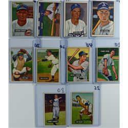 10-1951 BOWMAN BASEBALL CARDS, BOOK VALUE $415