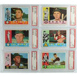 6-1960 TOPPS #77,79,81,84,89,91.  ALL PSA NM 7.