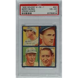 1935 GOUDEY 4 - IN - 1  #4C  BERRY/BURKE  KRESS/VANCE  PSA  VG-EX 4.