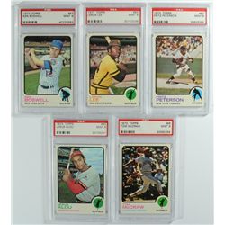 5 - 1973 TOPPS BASEBALL  PSA   MINT 9.