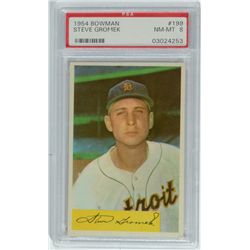 1954 Bowman #199 Steve Gromek PSA 8 NMMT