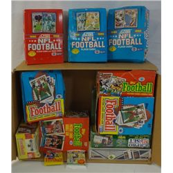 10 - FOOTBALL WAX BOXES 1989 & 1990, ALL SEALED PACKS