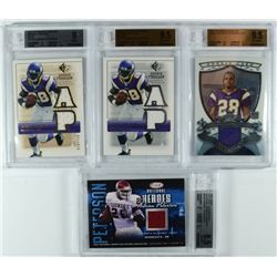 4 - ADRIAN PETERSON ROOKIE JERSEY BECKETT GRADED CARDS