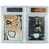 Image 1 : 2 - BRETT FAVRE BECKETT GRADED JERSEY CARDS