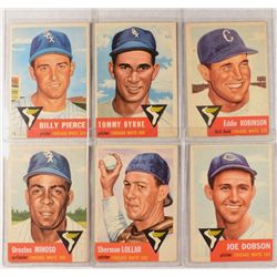 1953 TOPPS BASEBALL WHITE SOX TEAM LOT (6 DIFFERENT) MOSTLY EX-EX+, 2-VG