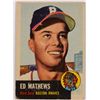Image 1 : 1953 TOPPS #37 EDDIE MATTHEWS VG, CREASED