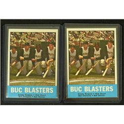 2 - 1963 TOPPS #18 BUC BLASTERS W/CLEMENTE