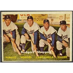 1957 TOPPS DODGERS SLUGGERS #400 VG+, BOOK VALUE $250