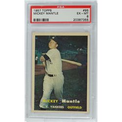 1957 TOPPS #95 MICKEY MANTLE PSA 6 NICE