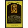 Image 1 : GEORGE "HIGHPOCKETS" KELLY AUTOGRAPHED HOF GOLD PLAQUE POST CARD