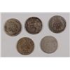 Image 2 : (5) 1877-CC SEATED DIMES