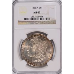 1890-S MORGAN DOLLAR NGC MS-62