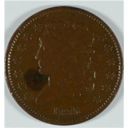 1835 HALF CENT F/VF