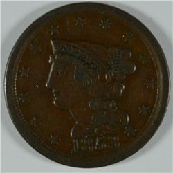 1853 HALF CENT VF-35