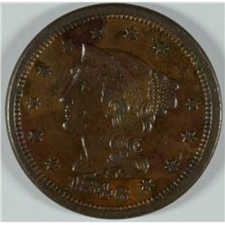 1846 LARGE CENT AU-50