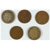 Image 1 : (5) 1864 INDIAN HEAD CENTS
