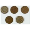 Image 2 : (5) 1864 INDIAN HEAD CENTS