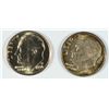 Image 1 : 1946 & 1996-W ROOSEVELT DIMES GEM BU