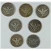 Image 2 : (7) BARBER HALF DOLLARS (98, 01, 05, 08-O, 09-S, 12-D, 14-S)
