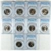 Image 1 : (10) 1986-D KENNEDY HALF DOLLARS PCGS MS-66