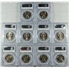 Image 2 : (10) 1986-D KENNEDY HALF DOLLARS PCGS MS-66