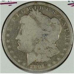 1891-CC MORGAN DOLLAR VG