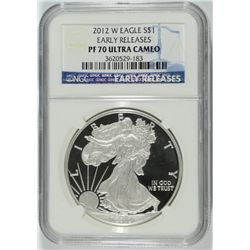 2012 PROOF SILVER AMERICAN EAGLE NGC PF-70 UC