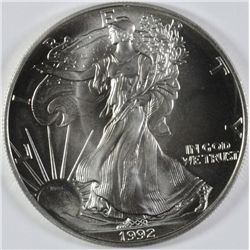 1992 AMERICAN SILVER EAGLE, BU