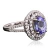 Image 2 : 14KT White Gold 2.52ct Tanzanite and Diamond Ring