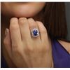 Image 2 : 14KT White Gold 3.88ct Tanzanite and Diamond Ring