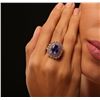 Image 2 : 14KT Rose Gold 5.95ct Tanzanite and Diamond Ring