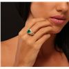 Image 1 : 14KT Yellow Gold 2.05ct Emerald and Diamond Ring