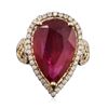 Image 3 : 14KT Yellow Gold 8.67ct Ruby and Diamond Ring
