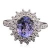 Image 1 : 14KT White Gold 2.81ct Tanzanite and Diamond Ring