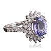 Image 2 : 14KT White Gold 2.81ct Tanzanite and Diamond Ring