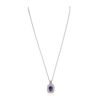 Image 2 : 14KT White Gold 2.53ct Tanzanite and Diamond Pendant With Chain