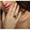 Image 2 : 14KT Yellow Gold 10.56ct Ruby and Diamond Ring