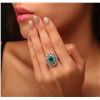 Image 2 : 14KT White Gold 2.21ct Emerald and Diamond Ring