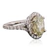 Image 2 : 14KT Two-Tone Gold 3.42ctw Diamond Ring