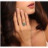 Image 2 : 14KT White Gold 1.27ct Emerald and Diamond Ring
