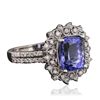 Image 2 : 14KT White Gold 3.02ct Tanzanite and Diamond Ring