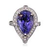 Image 3 : 18KT White Gold 8.23ct Tanzanite and Diamond Ring