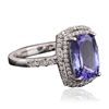 Image 2 : 14KT White Gold 2.51ct Tanzanite and Diamond Ring