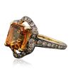 Image 2 : 14KT Yellow Gold 4.11ct Citrine and Diamond Ring