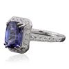 Image 2 : 14KT White Gold 2.55ct Tanzanite and Diamond Ring