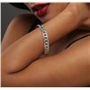 Image 1 : 18KT White Gold 1.43ctw Diamond Bangle Bracelet