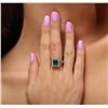 Image 1 : 14KT White Gold 2.77ct Emerald and Diamond Ring