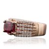 Image 2 : 14KT Rose Gold 2.42ct Rubelite and Diamond Ring