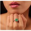 Image 2 : 14KT Yellow Gold 5.17ct Emerald and Diamond Ring