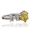 Image 2 : 18KT White Gold 3.59ct Sapphire and Diamond Ring